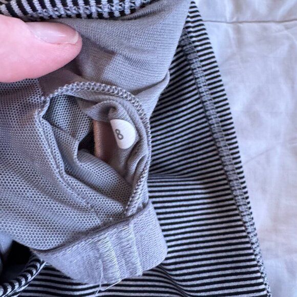 Lululemon Power Y Tank Black and Grey Striped - Picture 4 of 6